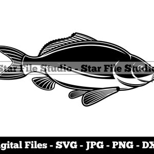 Carp #3 Svg, Fishing Svg, Fish Svg, Carp Png, Carp Jpg, Carp Files, Carp Clipart