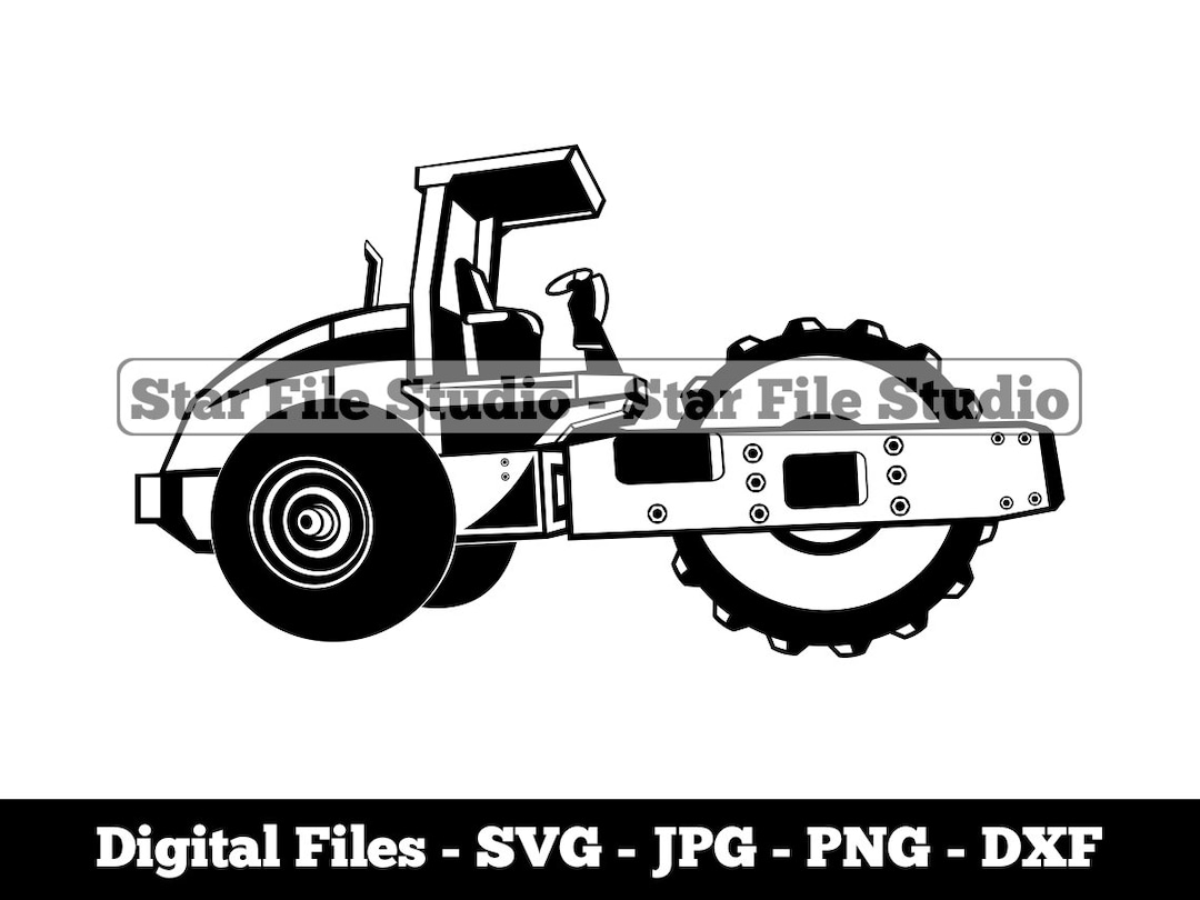 Soil Compactor 3 Svg, Road Roller Svg, Heavy Equipment Svg, Soil ...