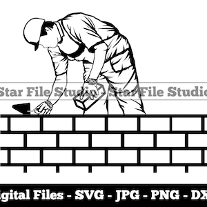 Brick Mason Svg, Construction Svg, Contactor Svg, Brick Mason Png, Brick Mason Jpg, Brick Mason Files, Brick Mason Clipart