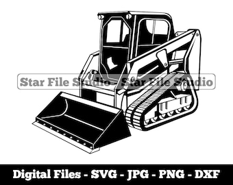 Track Skid Steer Svg, Track Skid Steer Svg, Heavy Equipment Svg, Track Loader Png, Track Loader Jpg, Track Loader Files, Clipart