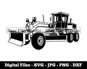 Motor Grader #2 Svg, Grader Machine Svg, Heavy Equipment Svg, Motor Grader Png, Motor Grader Jpg, Motor Grader Files, Motor Grader Clipart