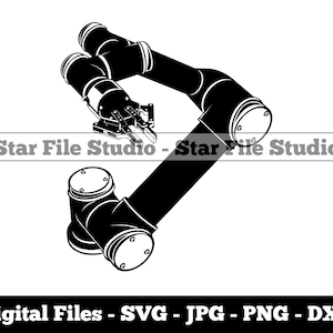 Robotic Arm Svg, Robotic Arm Png, Robotic Arm Jpg, Robot Svg, Industrial Svg, Robotic Arm Files, Robotic Arm Clipart