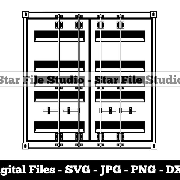 Shipping Container Svg, Shipping Svg, Container Svg, Shipping Container Png, Shipping Container Jpg, Container Files, Container Clipart