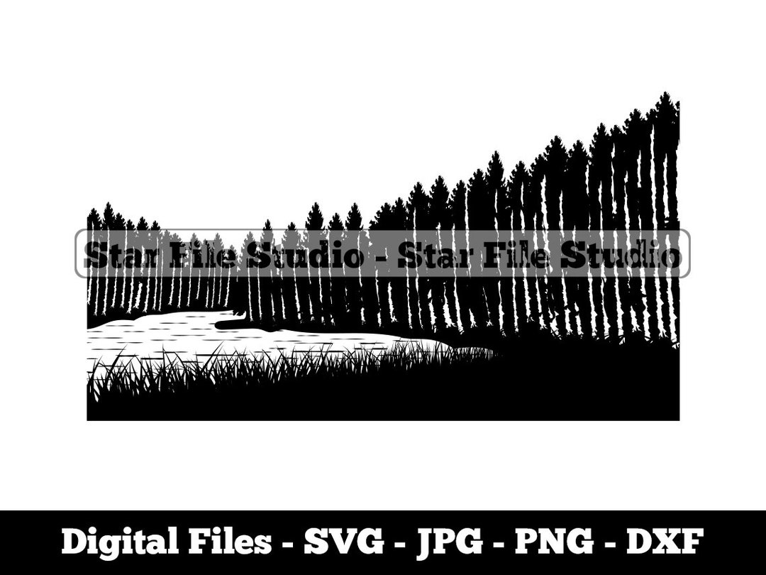 Forest Lake 6 Svg, Park Svg, Lake Svg, Woods Svg, Forest Lake Png