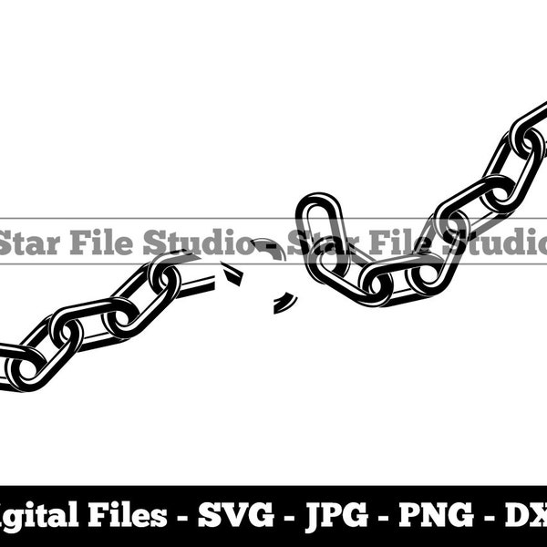 Broken Chain Vector File Broken Chain - Etsy