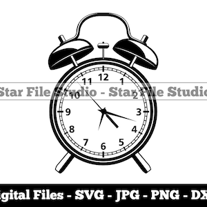 Wecker Svg, Time Svg, Alarm Svg, Wecker Png, Wecker Jpg, Wecker Dateien, Wecker Clipart