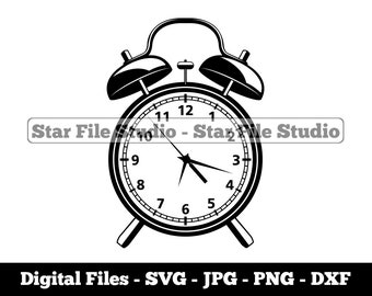 Despertador svg, tiempo svg, alarma svg, despertador png, reloj despertador jpg, archivos de reloj despertador, clipart de reloj despertador