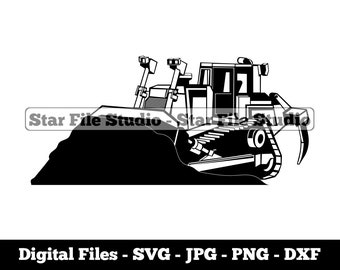 Bulldozer Moving Earth #4 Svg, Dozer Svg, Heavy Equipment Svg, Bulldozer Png, Bulldozer Jpg, Bulldozer Files, Bulldozer Clipart