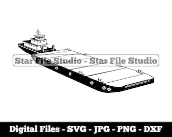 Barge Svg, Barge Png, Barge Jpg, Ship Svg, Shipping Svg, Barge Files, Barge Clipart
