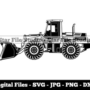 Wheel Loader #6 Svg, Loader Svg, Heavy Equipment Svg, Loader Png, Loader Jpg, Loader Files, Loader Clipart