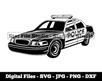 Police Car Svg, Police Svg, Troopers Svg, Police Car Png, Police Car Jpg, Police Car Files, Police Car Clipart