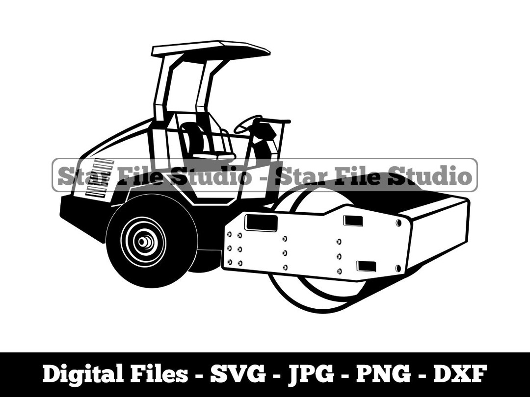 Soil Compactor 2 Svg, Road Roller Svg, Heavy Equipment Svg, Soil ...
