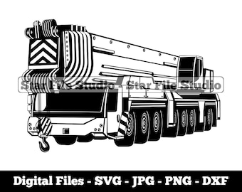 Mobile Crane #4 Svg, Taxi Crane Svg, Heavy Equipment Svg, Mobile Crane Png, Mobile Crane Jpg, Mobile Crane Files, Mobile Crane Clipart