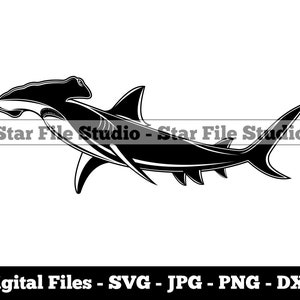 Tubarão-martelo Svg, Tubarão Svg, Criaturas Do Oceano Svg, Tubarão-martelo Png, Tubarão-martelo Jpg, Arquivos De Tubarão-martelo, Tubarão Clipart