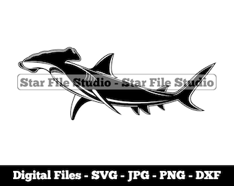 Hammerhead Shark Svg, Shark Svg, Ocean Creatures Svg, Hammerhead Shark Png, Hammerhead Shark Jpg, Hammerhead Shark Files, Shark Clipart