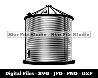 Grain Silo Svg, Silo Svg, Farmer Svg, Grain Silo Png, Grain Silo Jpg, Grain Silo Files, Grain Silo Clipart