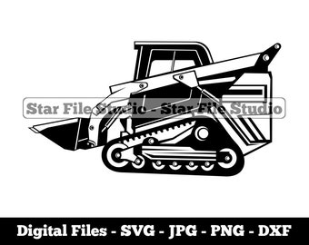 Track Skid Steer Svg, Track Skid Steer Svg, Heavy Equipment Svg, Track Loader Png, Track Loader Jpg, Track Loader Files,