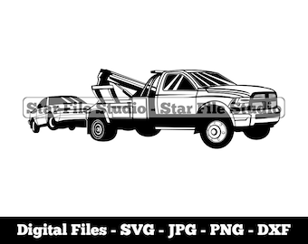 Tow Truck #3 Svg, Tow Truck Svg, Roadside Assistance Svg, Tow Truck Png, Tow Truck Jpg, Tow Truck Files, Tow Truck Clipart
