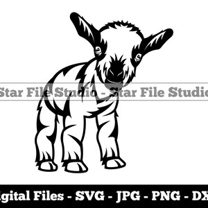 Baby Goat Svg, Baby Goat Svg, Farm Animals Svg, Goat Png, Goat Jpg, Goat Files, Goat Clipart