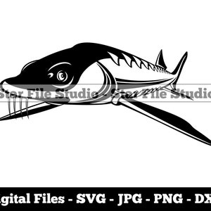 Sturgeon #3 Svg, Fishing Svg, Fish Svg, Sturgeon Png, Sturgeon Jpg, Sturgeon Files, Sturgeon Clipart