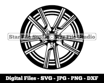 Car Rim Svg, Car Svg, Car Wheel Svg, Car Png, Car Jpg, Car Files, Car Clipart