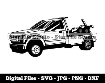 Tow Truck #2 Svg, Tow Truck Svg, Roadside Assistance Svg, Tow Truck Png, Tow Truck Jpg, Tow Truck Files, Tow Truck Clipart