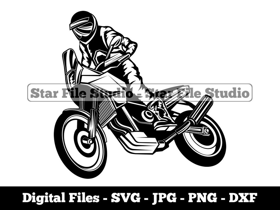 Off Road Motorcycle 2 Svg, Motorcycle Svg, Dirt Bike Svg, Motorcycle