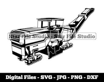 Asphalt Milling Machine #2 Svg, Asphalt Machine Svg, Heavy Equipment Svg, Asphalt Machine Png, Asphalt Machine Jpg, Files, Clipart