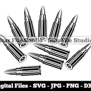 Bullets #3 Svg, Ammo Svg, Amunition Svg, Bullets Png, Bullets Jpg, Bullets Files, Bullets Clipart