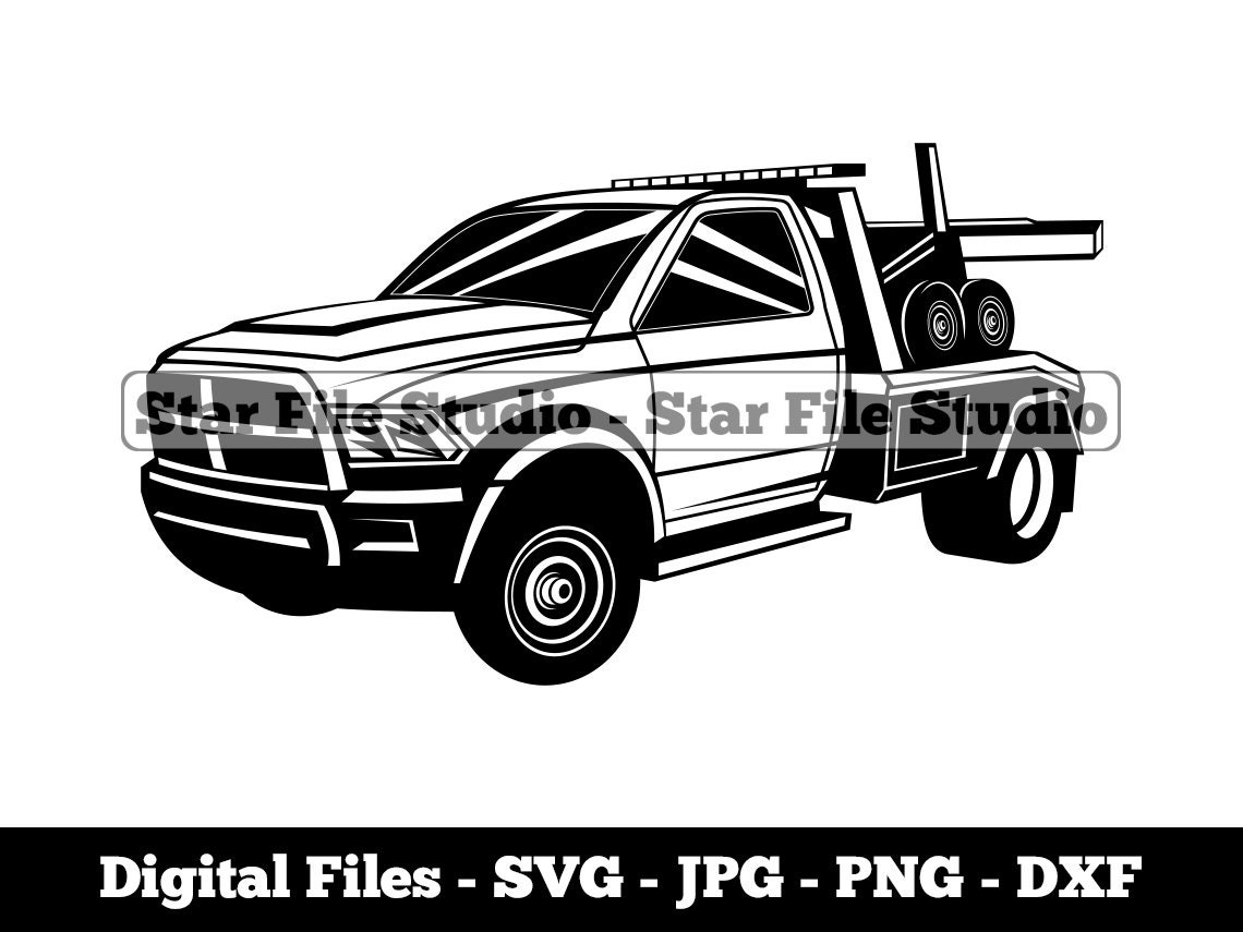 Tow Truck Illustration Tow Truck Svg Tow Truck Clipart Towing Truck Svg ...
