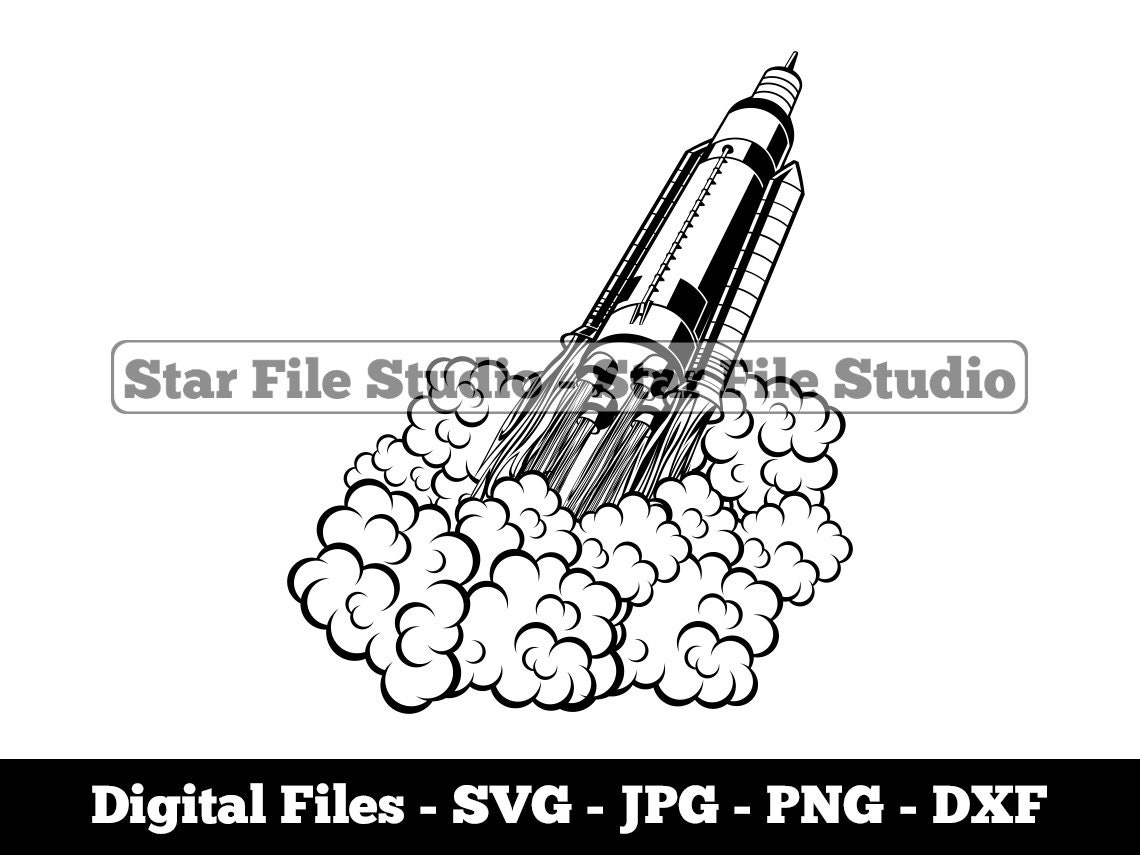 Rocket Engine Svg Rocket Launch #3 Svg, Spaceship Svg, Rocketship Svg, Space Exploration ...