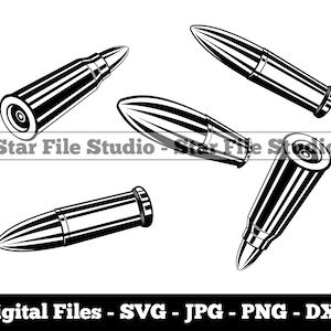 Bullets #4 Svg, Ammo Svg, Amunition Svg, Bullets Png, Bullets Jpg, Bullets Files, Bullets Clipart