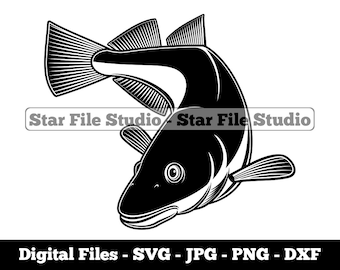 Cod Svg, Cod Fish Svg, Fishing Svg, Fish Svg, Cod Png, Cod Jpg, Cod Files, Cod Clipart