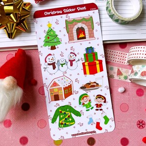 Christmas Sticker Sheet | Christmas Stickers | Christmas Gift | Holidays | Planner Stickers | Bullet Journaling | Cute Stickers | Bujo