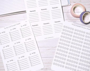 Functional Planner Stickers: Mood Tracker, Reminders, To-Do Lists