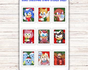 Hedgehog and Friends Christmas Stamp Stickers: Matte Vinyl Planner Stickers
