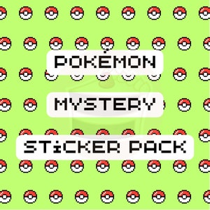 Pkm Mystery Sticker Pack: Shiny Video Game Decals