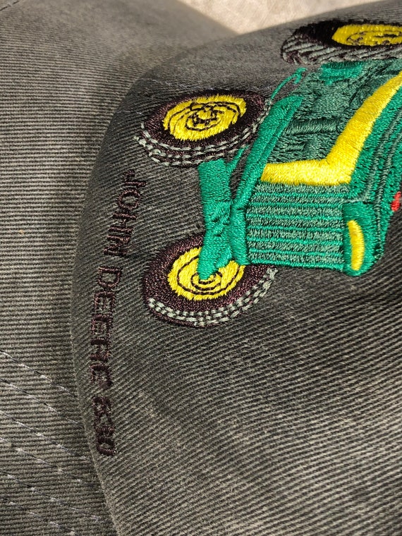 John Deere Black w/Silver logo & Stitching - image 2
