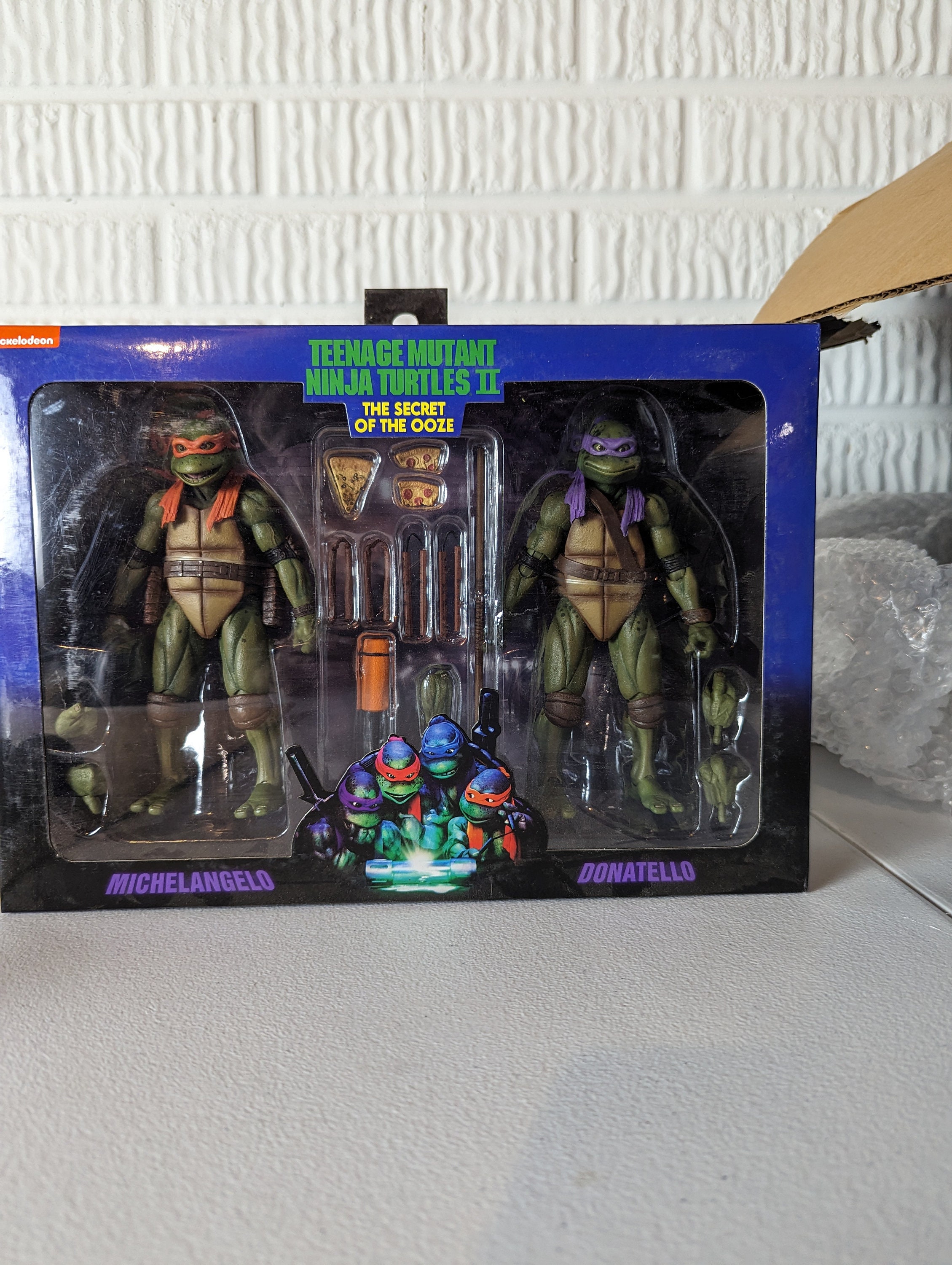 Teenage Mutant Ninja Turtles 2: Secret of the Ooze – 7” Scale Action Figure  – Donatello & Michelangelo 2 Pack