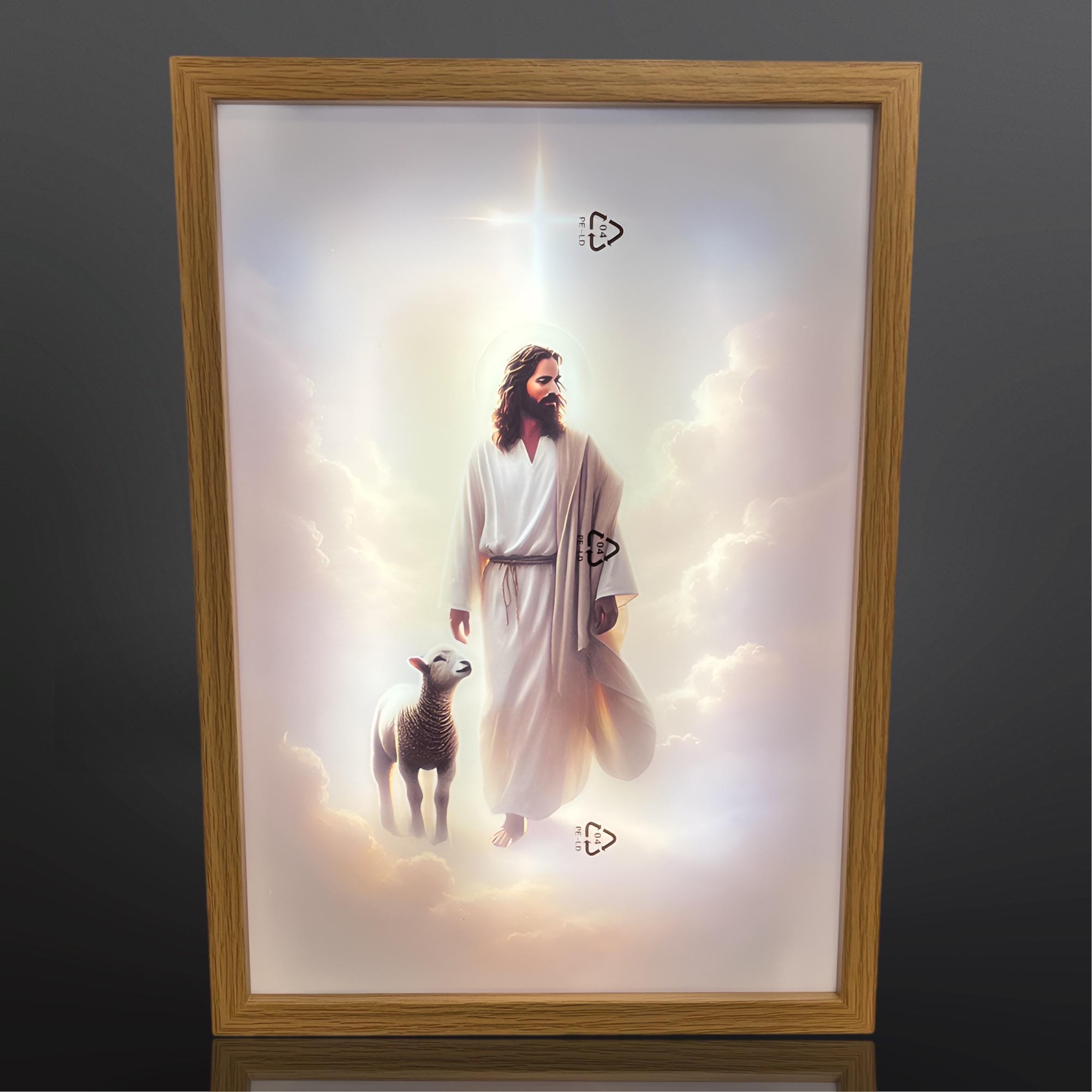 Illuminated Jesus Art Frames: Multiple Images | LED Religious Decor