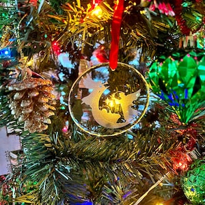Laser Engraved Personalized Crystal Glass Ornament