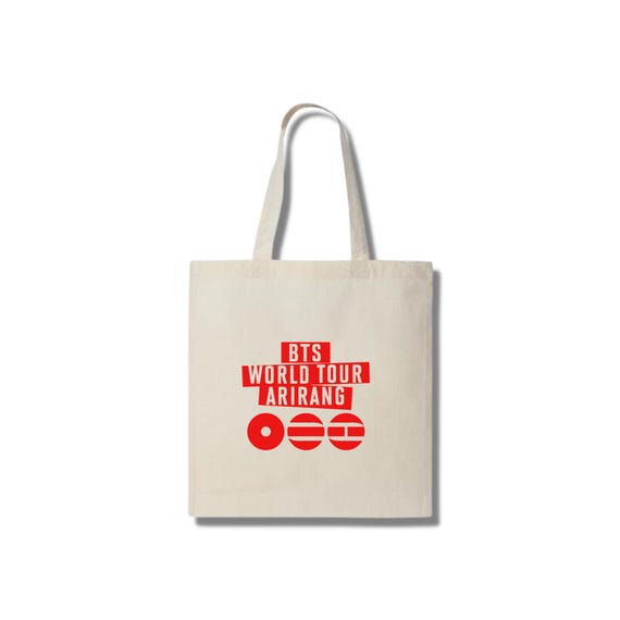 アイドル BTS WORLD TOUR FABRIC BAG BTS ARIRANG World Tour Red