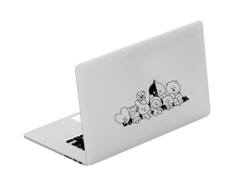 BTS BT21 Aufkleber MacBook Vinyl Aufkleber BTS Fensteraufkleber Spiegel Aufkleber