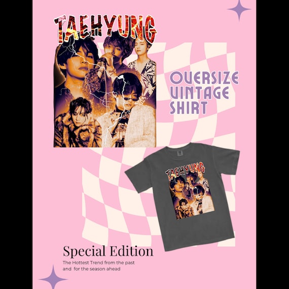 BTS グラフィックプリント Tシャツ Limited BTS Vintage T-shirts, BTS Graphic T-shirt, Retro 90's Fans