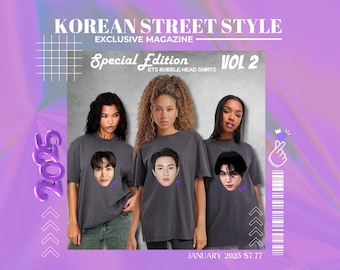 Camisetas BTS Bubble Head de edición limitada, camisetas extragrandes, camisetas gráficas BTS, camisetas BTS Bubble Head, regalo para mujeres y hombres