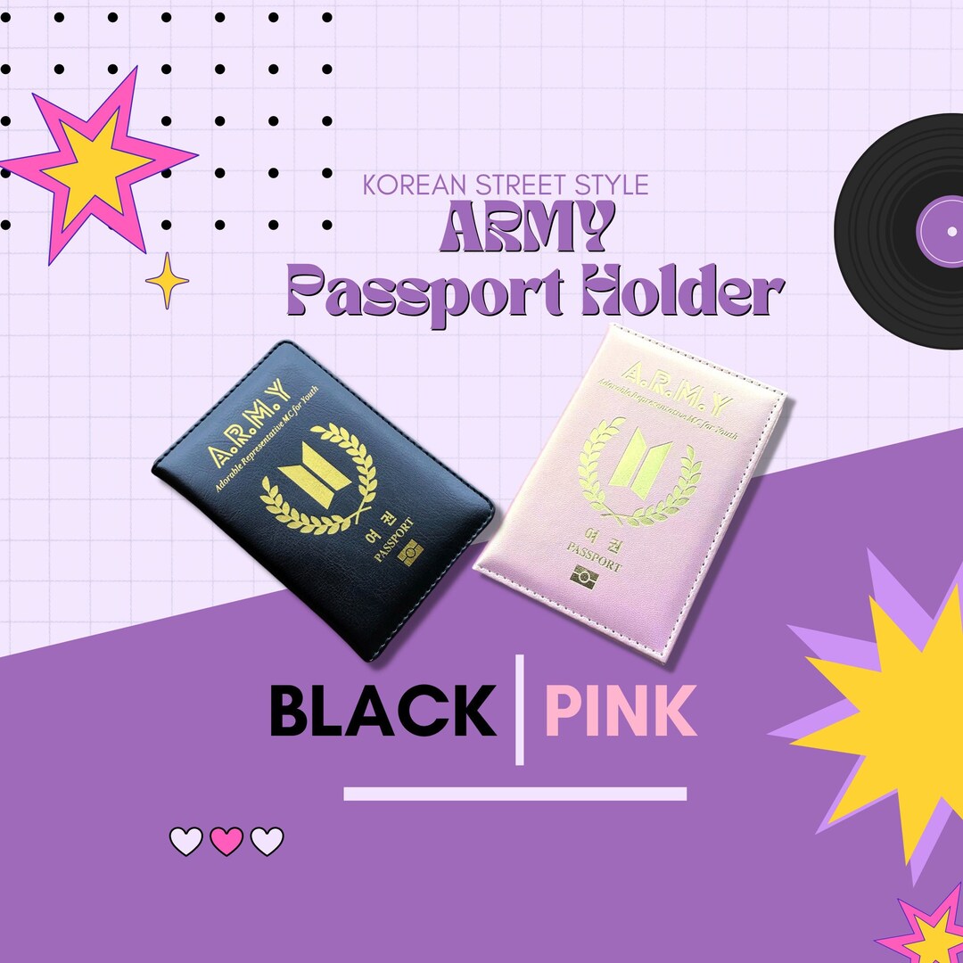 BTS Army Passport Holder Bts Passport Holder Bts Merch BTS Kpop BTS