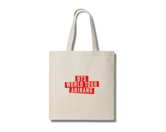 BTS Arirang World Tour Inspired Tote Bag | Kpop Concert Fan Tote