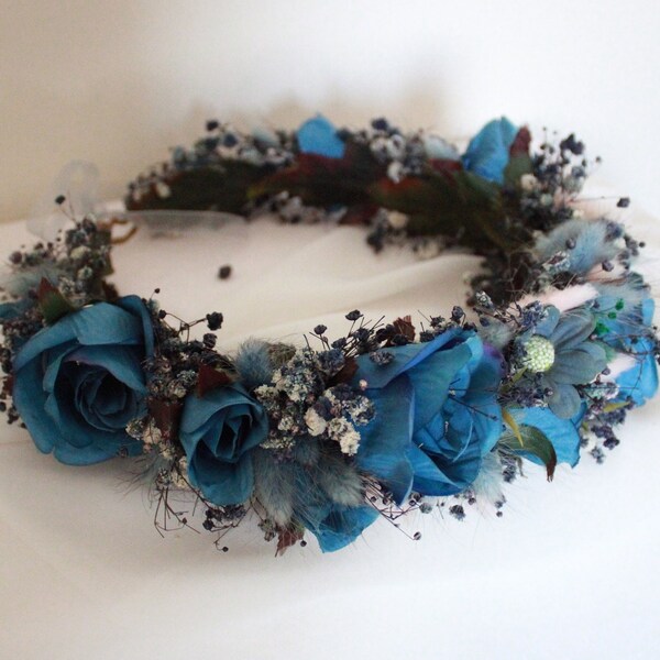 Blue Flower Crown - Etsy
