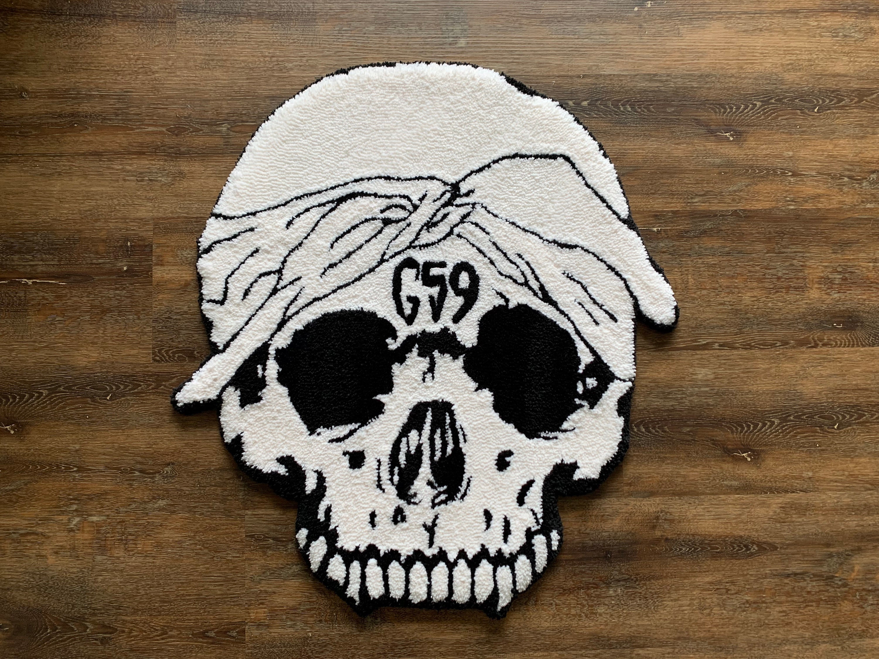 Hand-tufted G59 Skull Rug Art - Etsy