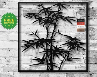 Metal Bamboo Art | Biophillic Wall Art | Asian Wall Decore | Garden Wall Arte | Natural Wall Arts | Zen Metal Wall Decor | Biophillic Decor